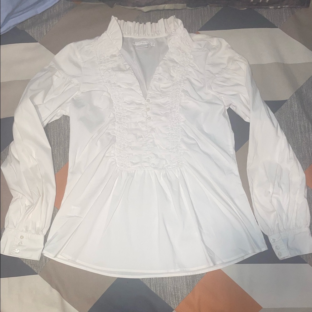 ♥️BCBG To The Max‼️Women’s White Dress Shirt👚